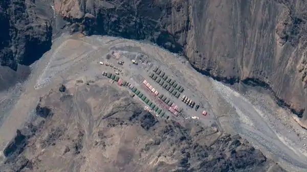 Galwan Valley: May 22, 2020, satellite image provided by Maxar Technologies shows China's PLA base in the Galwan Valley in LAC, the border between India and China. (Photo: AP)